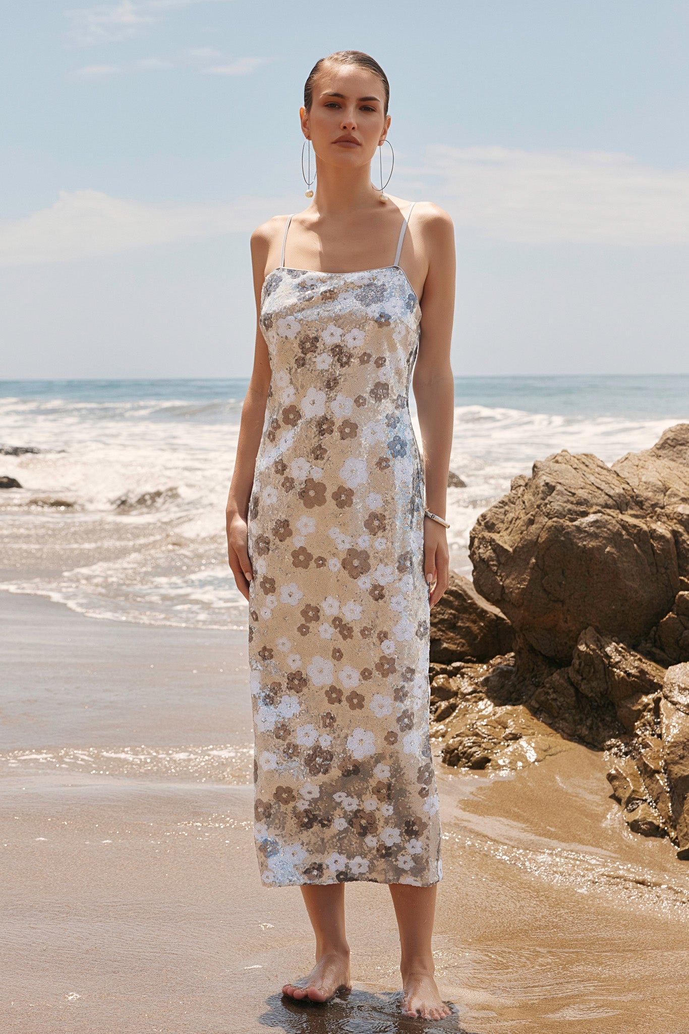 Sequined Midi Dress