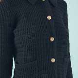 Lanie Knit Sweater Collared Jacket