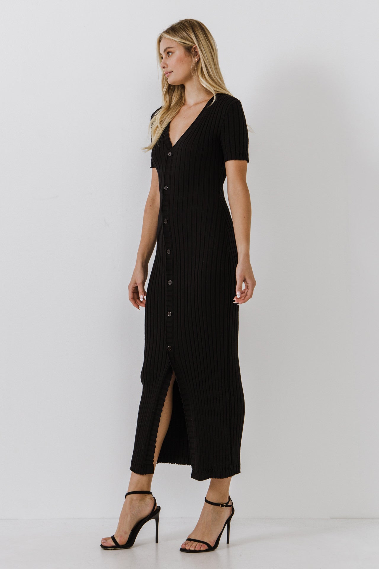 Button down Knit Maxi Dress