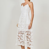 Sequined Lace Midi Dress