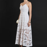 Sequined Lace Midi Dress