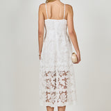 Sequined Lace Midi Dress