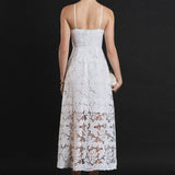 Sequined Lace Midi Dress