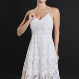 Sequined Lace Midi Dress