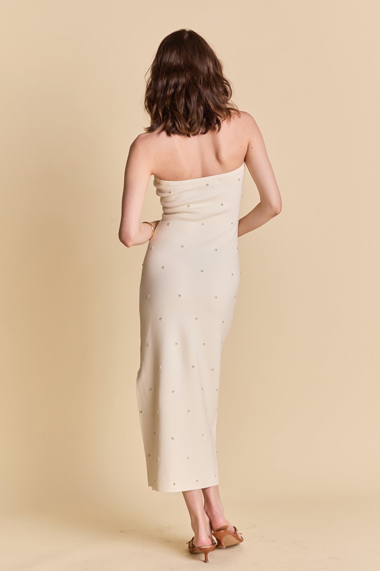 Embellished Strapless Knit Midi Dress Endless Rose Embellished Strapless Knit Midi Dress Endless Rose