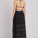 Chiffon Gathered Sequins Halter Top