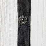 Valerie Contrast Buttoned Sweater Knit Midi Dress