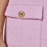 Square Neck Tweed Mini Dress