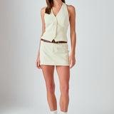 Diana 4 buttoned Halter Vest