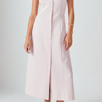 endless rose sleeveless halter button-front midi dress Endless Rose Sleeveless Halter Button-Front Midi Dress