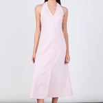 endless rose sleeveless halter button front midi dress Endless Rose