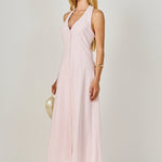 endless rose sleeveless halter button front midi dress Endless Rose Button-Front Midi Dress