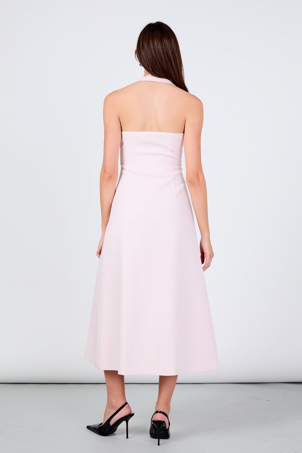 Endless Rose - Halter Midi Dress PINK / XS Endless Rose - Halter Midi Dress PINK / XS