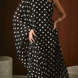 Sash Polka Dot Maxi Dress