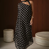 Sash Polka Dot Maxi Dress