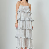 Wired Polka Dot Tiered Maxi Dress