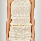 Knit Pointelle Racerback Top