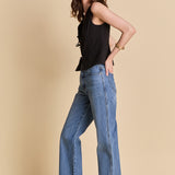 Front Bow Tie Stretch Top