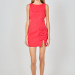 Endless Rose Women's Bow Detail Sheath Minidress - RED
