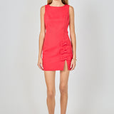 Bow Slit Mini Dress