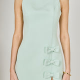 Bow Slit Mini Dress