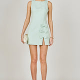 Bow Slit Mini Dress
