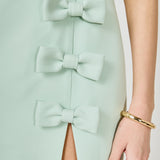 Bow Slit Mini Dress