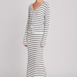 Knit Striped Maxi Skirt