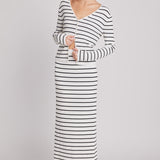 Knit Striped Maxi Skirt