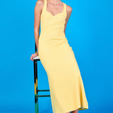 Sweetheart Neckline Ribbed Knit Maxi