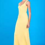Sweetheart Neckline Ribbed Knit Maxi