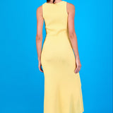 Sweetheart Neckline Ribbed Knit Maxi