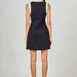 Contrast Knit Mini Dress
