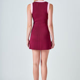 Clara Contrast Knit Mini Dress