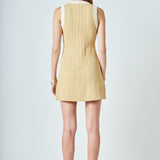 Contrast Knit Mini Dress