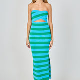 Danielle Striped Cutout Maxi Dress