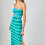 Danielle Striped Cutout Maxi Dress