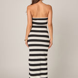 Danielle Striped Cutout Maxi Dress
