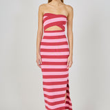 Danielle Striped Cutout Maxi Dress