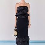 Mixed Media Strapless Fitted Maxi Dress Endless Rose Mixed Media Strapless Fitted Maxi Dress Endless Rose