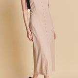 Linen Buttoned Maxi Dress