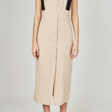 Linen Buttoned Maxi Dress