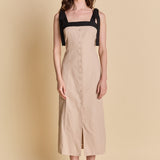 Linen Buttoned Maxi Dress