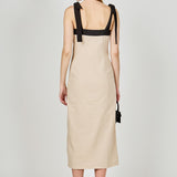 Linen Buttoned Maxi Dress