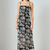 Crochet Embroidered Maxi Dress
