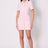 Victoria Fitted Collared Tweed Mini Dress