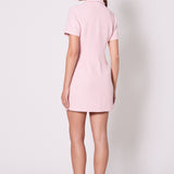 Victoria Fitted Collared Tweed Mini Dress