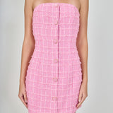 Tweed Strapless Mini Dress