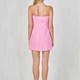 Tweed Strapless Mini Dress