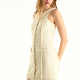 Tweed Fringed Mini Dress